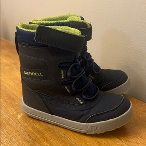 Merrell Kids' Navy and Lime Boots